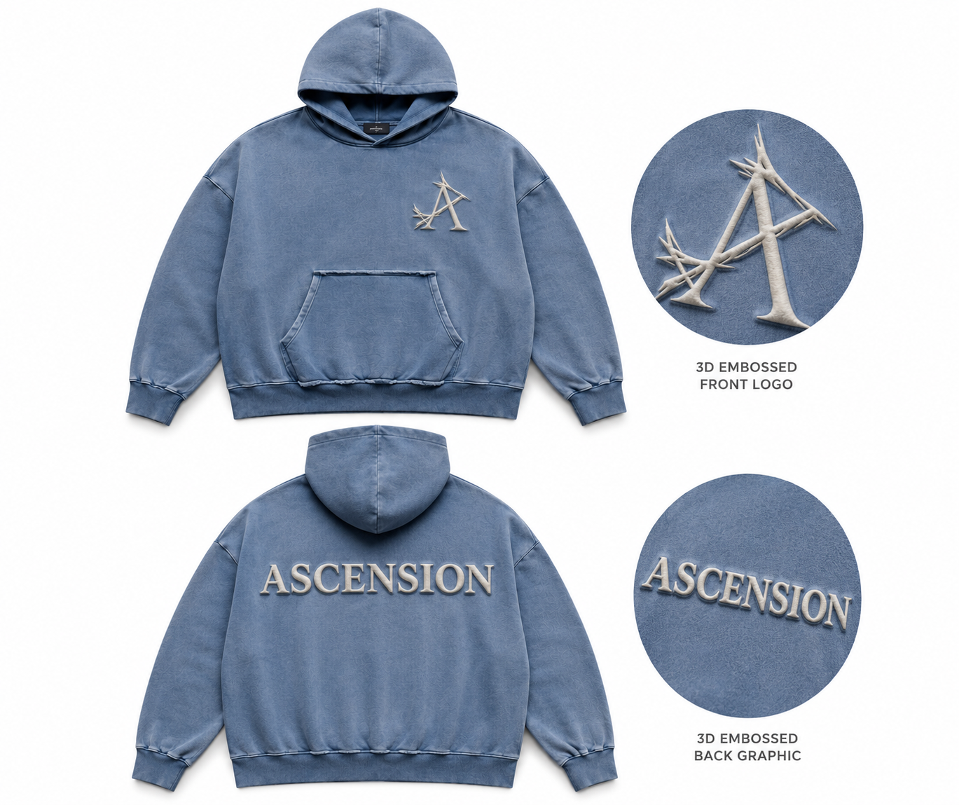 ASCENSION Embossed Heritage Hoodie