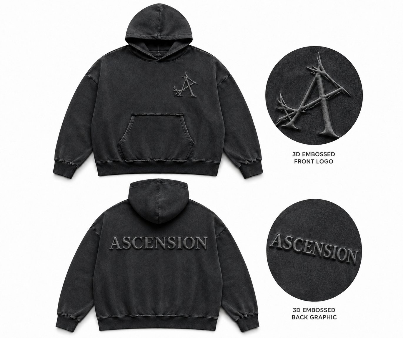 ASCENSION Embossed Heritage Hoodie
